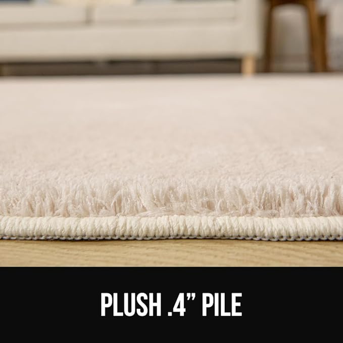 GORILLA GRIP Ultra Soft Washable Area Rug, Stain and Slip Resistant Plush Thick Carpet for Bedroom Living Room, No Shed Floor Rugs, Pet Friendly, Dorm Essentials, Kids Nursery Home Décor 5x3 Navy Blue