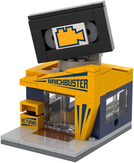 Brick Loot Exclusive Mini City Video Rental Store - Custom Designed 123 Piece Model - Compatible with Lego and Other Major Brick Brands β¦