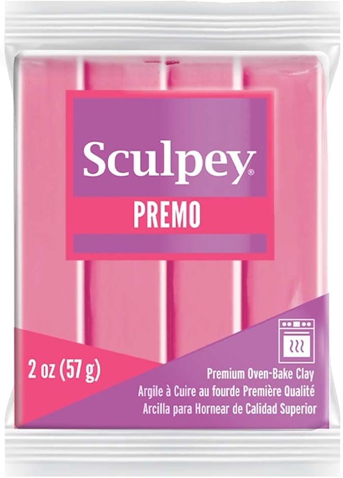 Sculpey Premo™ Polymer Oven-Bake Clay, Blush Pink, Non Toxic, 2 oz. bar, Great for jewelry making, holiday, DIY, mixed media and home décor projects. Premium clay perfect for clayers and artists.
