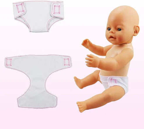 SOTOGO 8 Pieces Doll Diapers Doll Underwear for 14 to 17 Inch 15 Inch 18 Inch