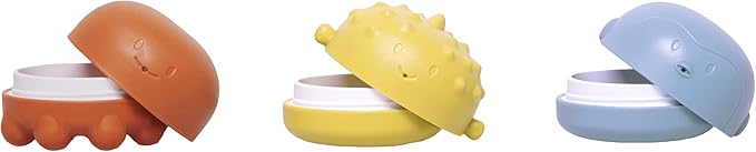 Ubbi Muted Color Bath Squeeze Toys, Baby Bath Accessory, Water Toys for Toddler Bath Time Play