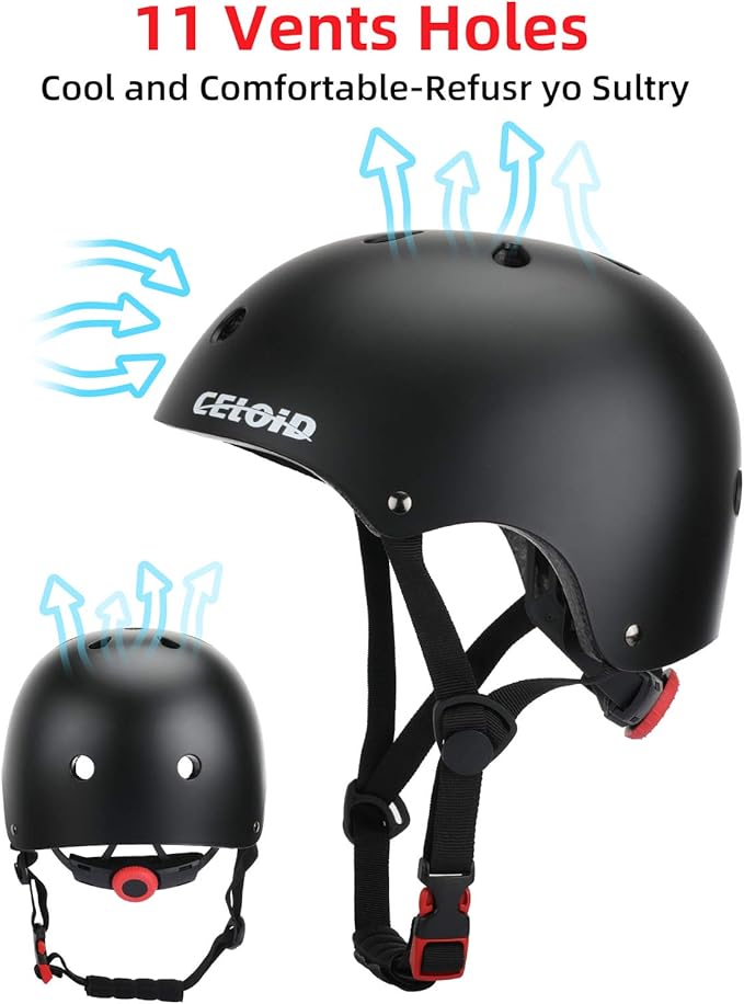 Kids Bike Helmet,Toddler Skateboard Helmets for Ages 2-3-5-8-14 Years Boys Girls,Adjustable Multi-Sport Bicycle Skateboarding Football Roller Skating Scooter Rollerblade Balance Bike Helmet