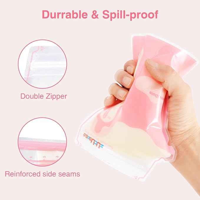 Breastmilk Storage Bags(180 Count),8oz Milk Storage Bags for Breastfeeding,BPA Free with Easy Pour Spout, Self Standing, for Refrigeration and Freezing