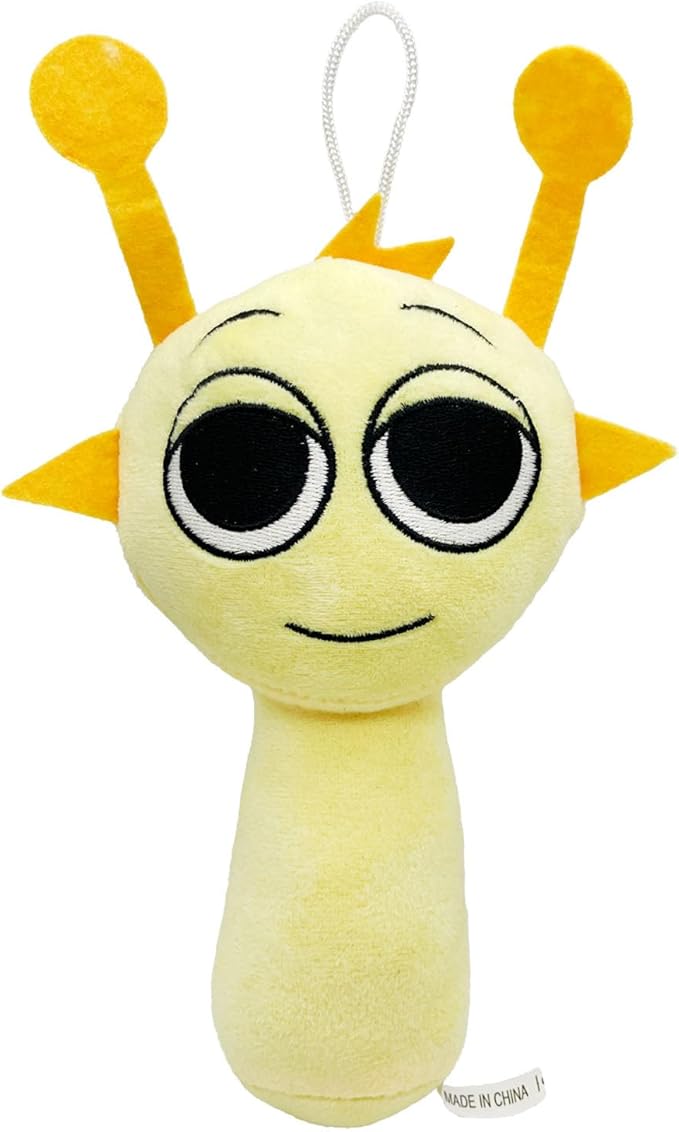 Sprunki Plush, Sprunk Soft and Funs Stuffed Toys,Soft Stuffed Animal Pillow Figure Doll Christmas Birthday Gifts for Adult Kids (Yellow)