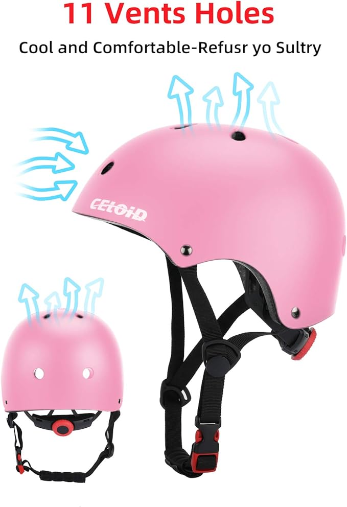 Kids Bike Helmet,Toddler Skateboard Helmets for Ages 2-3-5-8-14 Years Boys Girls,Adjustable Multi-Sport Bicycle Skateboarding Football Roller Skating Scooter Rollerblade Balance Bike Helmet