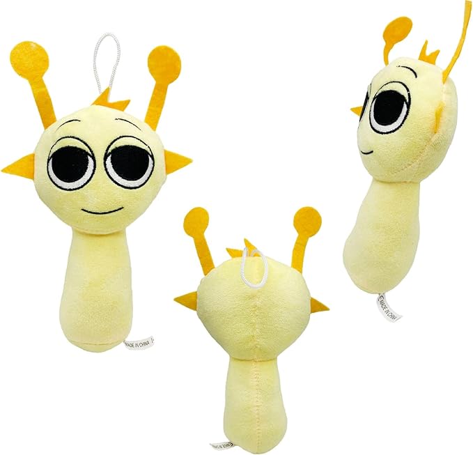 Sprunki Plush, Sprunk Soft and Funs Stuffed Toys,Soft Stuffed Animal Pillow Figure Doll Christmas Birthday Gifts for Adult Kids (Yellow)