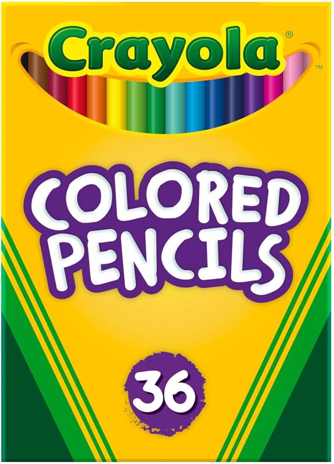 Crayola Colored Pencils (36ct), Kids Pencils Set, Arts & Crafts Supplies, Coloring Book Pencils, Gifts for Kids & Toddlers, Ages 3+