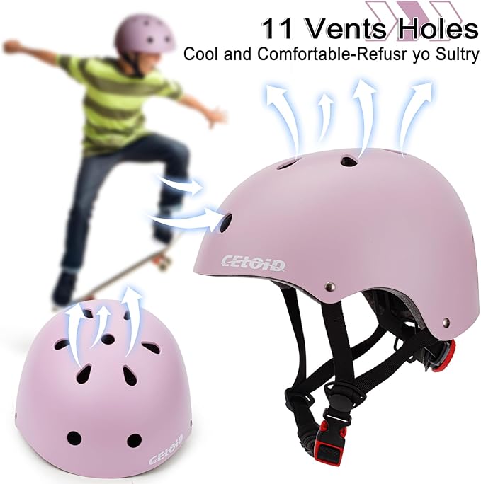 Kids Bike Helmet,Toddler Skateboard Helmets for Ages 2-3-5-8-14 Years Boys Girls,Adjustable Multi-Sport Bicycle Skateboarding Football Roller Skating Scooter Rollerblade Balance Bike Helmet