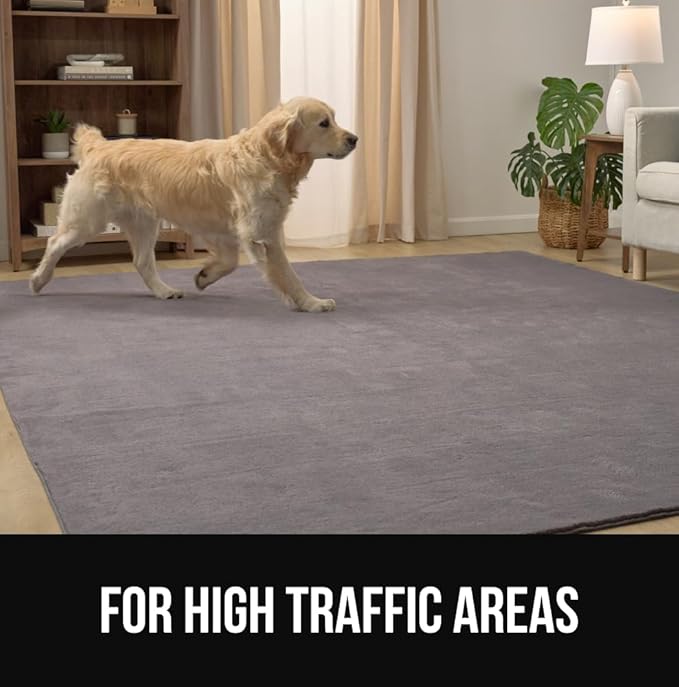 GORILLA GRIP Ultra Soft Washable Area Rug, Stain and Slip Resistant Plush Thick Carpet for Bedroom Living Room, No Shed Floor Rugs, Pet Friendly, Dorm Essentials, Kids Nursery Home Décor 5x3 Navy Blue