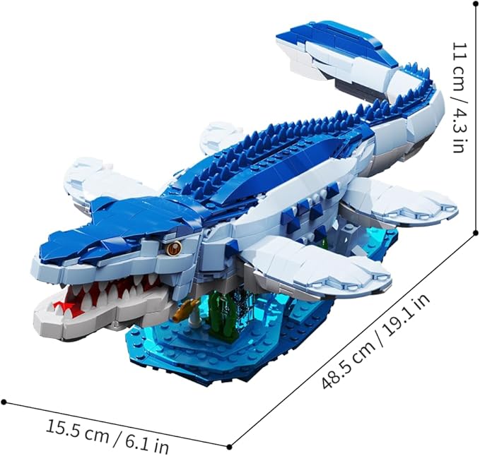 Mesiondy Dinosaur Building Blocks Set,STEM Dinosaur Toys for 6 7 8 9 10 11 12 13 14Year Old Boys (1158 Pieces)…