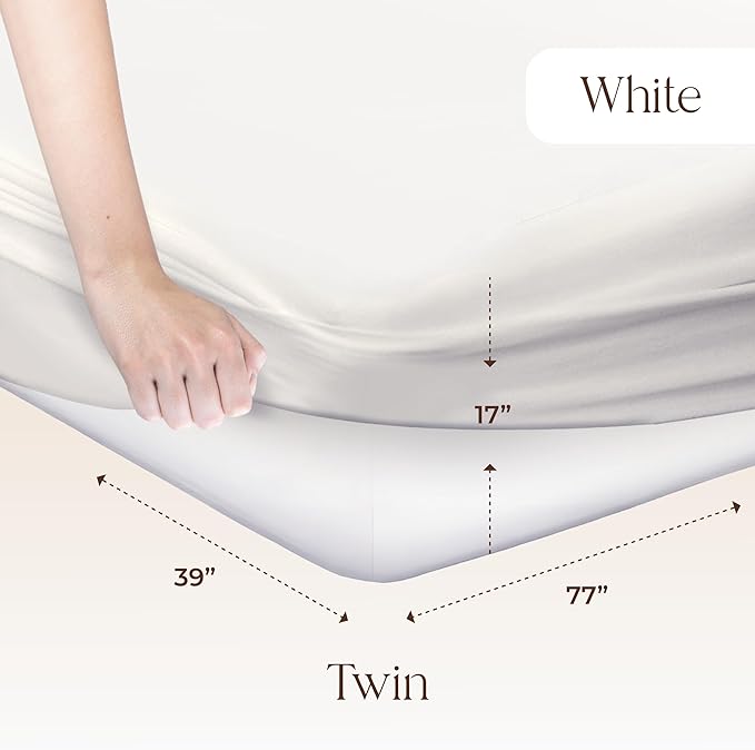 Organic Waterproof Mattress Protector Twin Size - 100% Waterproof Mattress Pad with Quiet & Breathable Triple Layer Protection - Fairtrade & GOTS Certified Durable Machine Washable Design (Twin)