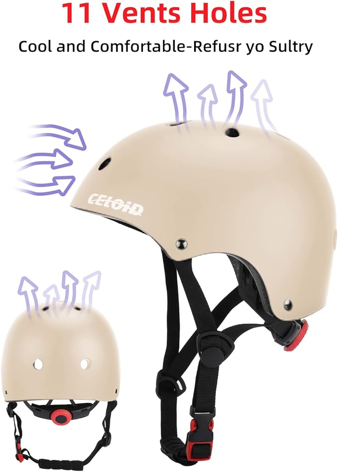 Kids Bike Helmet,Toddler Skateboard Helmets for Ages 2-3-5-8-14 Years Boys Girls,Adjustable Multi-Sport Bicycle Skateboarding Football Roller Skating Scooter Rollerblade Balance Bike Helmet