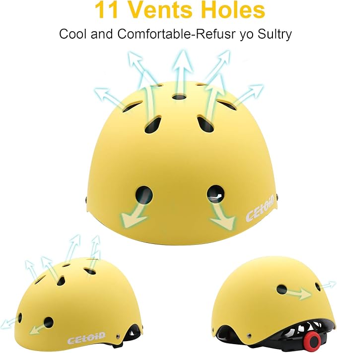 Kids Bike Helmet,Toddler Skateboard Helmets for Ages 2-3-5-8-14 Years Boys Girls,Adjustable Multi-Sport Bicycle Skateboarding Football Roller Skating Scooter Rollerblade Balance Bike Helmet