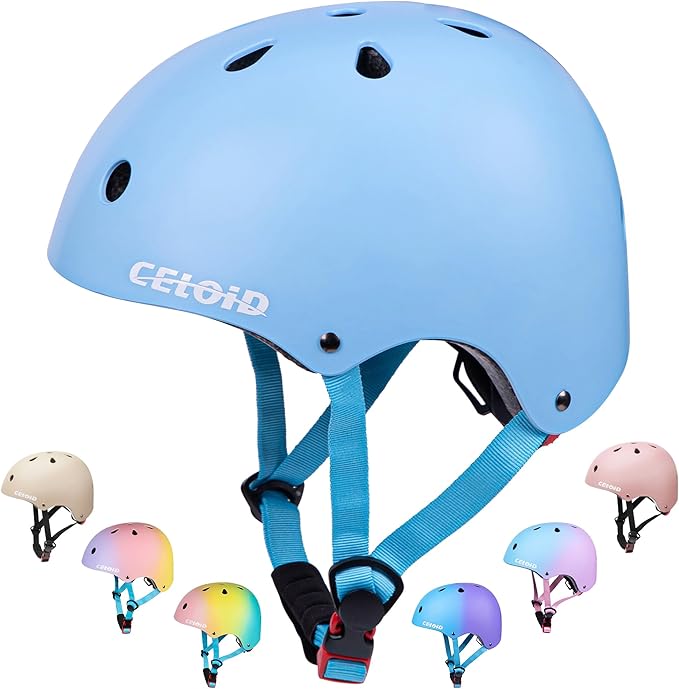 Kids Bike Helmet,Toddler Skateboard Helmets for Ages 2-3-5-8-14 Years Boys Girls,Adjustable Multi-Sport Bicycle Skateboarding Football Roller Skating Scooter Rollerblade Balance Bike Helmet
