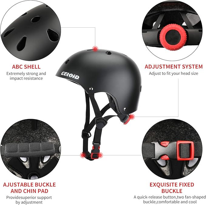 Kids Bike Helmet,Toddler Skateboard Helmets for Ages 2-3-5-8-14 Years Boys Girls,Adjustable Multi-Sport Bicycle Skateboarding Football Roller Skating Scooter Rollerblade Balance Bike Helmet