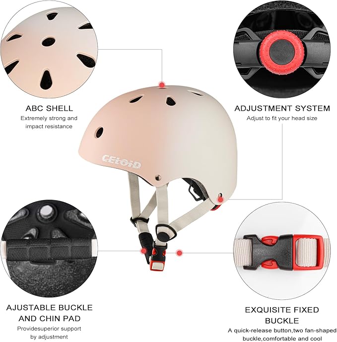 Kids Bike Helmet,Toddler Skateboard Helmets for Ages 2-3-5-8-14 Years Boys Girls,Adjustable Multi-Sport Bicycle Skateboarding Football Roller Skating Scooter Rollerblade Balance Bike Helmet