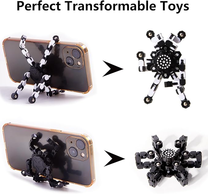 Transformable Fidget Spinners for Kids and Adults Stress Relief Sensory Toys for Boys and Girls Fingertip Gyros for ADHD Autism for Kids Gifts
