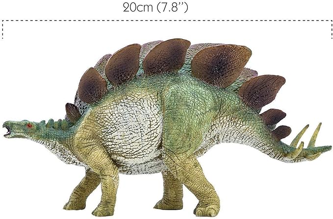 Gemini&Genius Stegosaurus Dinosaur Toy Figure for Kids, Dinosaurs Action Figurine Dino Collection Dinosaur Model Toys for Boys and Girls 4-12 Years Old(Green)