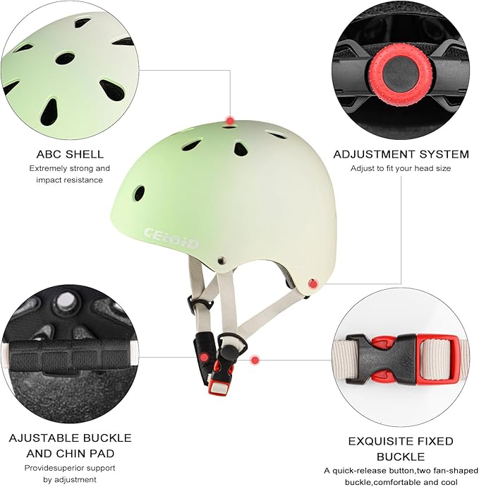 Kids Bike Helmet,Toddler Skateboard Helmets for Ages 2-3-5-8-14 Years Boys Girls,Adjustable Multi-Sport Bicycle Skateboarding Football Roller Skating Scooter Rollerblade Balance Bike Helmet