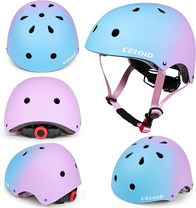 Kids Bike Helmet,Toddler Skateboard Helmets for Ages 2-3-5-8-14 Years Boys Girls,Adjustable Multi-Sport Bicycle Skateboarding Football Roller Skating Scooter Rollerblade Balance Bike Helmet