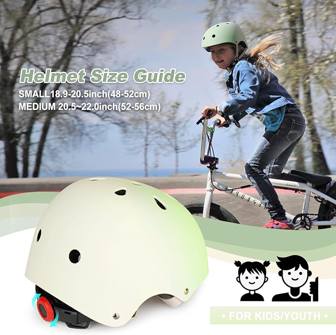Kids Bike Helmet,Toddler Skateboard Helmets for Ages 2-3-5-8-14 Years Boys Girls,Adjustable Multi-Sport Bicycle Skateboarding Football Roller Skating Scooter Rollerblade Balance Bike Helmet