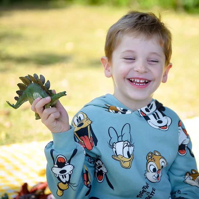 Gemini&Genius Stegosaurus Dinosaur Toy Figure for Kids, Dinosaurs Action Figurine Dino Collection Dinosaur Model Toys for Boys and Girls 4-12 Years Old(Green)