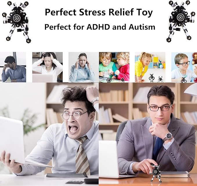 Transformable Fidget Spinners for Kids and Adults Stress Relief Sensory Toys for Boys and Girls Fingertip Gyros for ADHD Autism for Kids Gifts