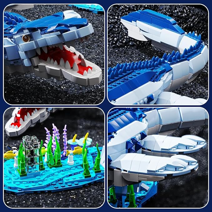 Mesiondy Dinosaur Building Blocks Set,STEM Dinosaur Toys for 6 7 8 9 10 11 12 13 14Year Old Boys (1158 Pieces)…