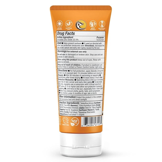 Badger Kids Mineral Sunscreen Cream SPF 40, 98% Organic Ingredients, Zinc Oxide Sunscreen for Kids Face & Body, Water Resistant, Reef Friendly, Hawaii Approved Sunblock, 2.9 fl oz, 2-Pack