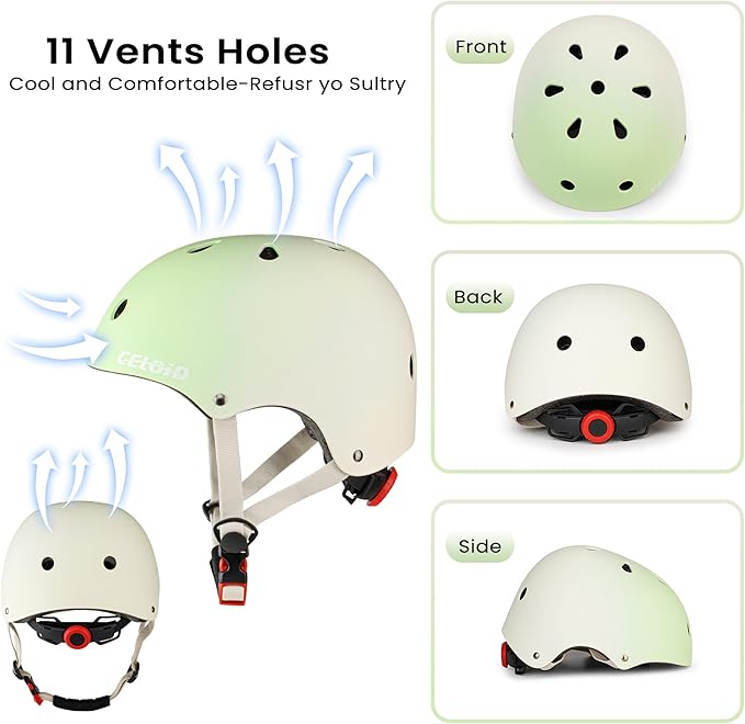 Kids Bike Helmet,Toddler Skateboard Helmets for Ages 2-3-5-8-14 Years Boys Girls,Adjustable Multi-Sport Bicycle Skateboarding Football Roller Skating Scooter Rollerblade Balance Bike Helmet