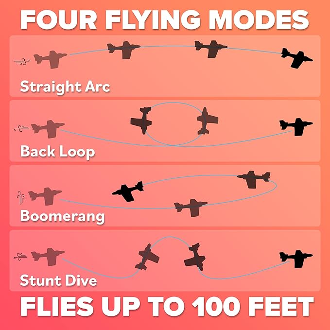 Airplane Toy Foam Glider Plane for Kids: Best Outdoor Beach Toys for Boys & Girls - Pool Toys for Kids & Fun Flying Gliders Easy Throwing Air Planes - 4 Year Old Boy Birthday Gift 5 6 7 8 9 2-4 8-13