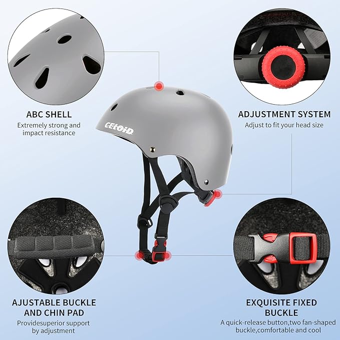Kids Bike Helmet,Toddler Skateboard Helmets for Ages 2-3-5-8-14 Years Boys Girls,Adjustable Multi-Sport Bicycle Skateboarding Football Roller Skating Scooter Rollerblade Balance Bike Helmet