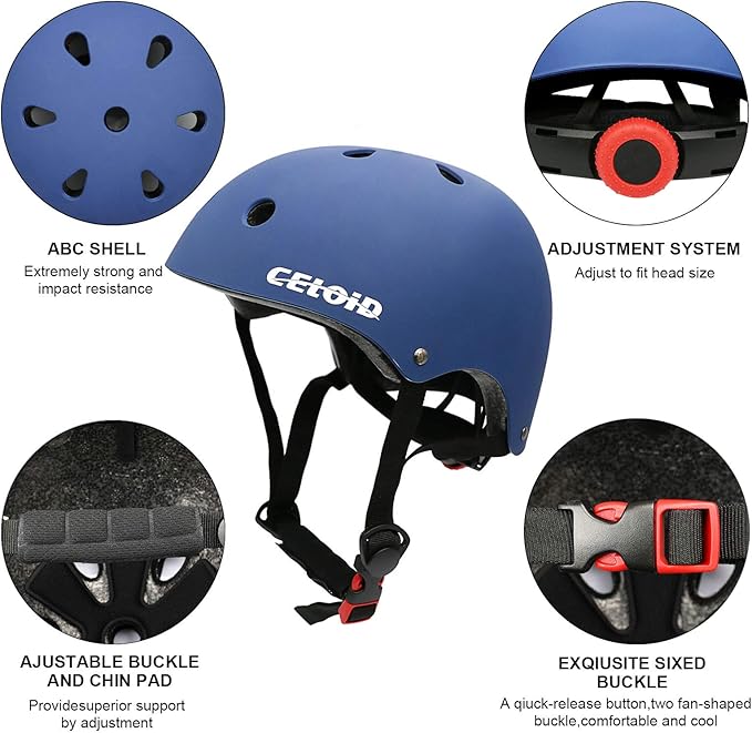 Kids Bike Helmet,Toddler Skateboard Helmets for Ages 2-3-5-8-14 Years Boys Girls,Adjustable Multi-Sport Bicycle Skateboarding Football Roller Skating Scooter Rollerblade Balance Bike Helmet