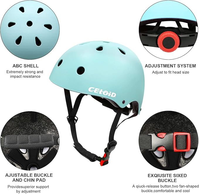 Kids Bike Helmet,Toddler Skateboard Helmets for Ages 2-3-5-8-14 Years Boys Girls,Adjustable Multi-Sport Bicycle Skateboarding Football Roller Skating Scooter Rollerblade Balance Bike Helmet