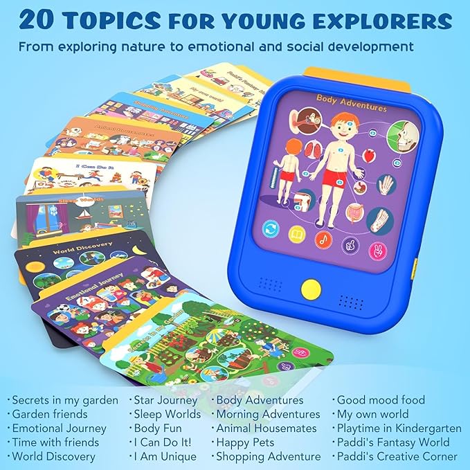 Kids Learning Tablet Educational Learning Pad for Toddlers 2-5 to Learn Alphabets, Numbers, Foods, Time, Music, Talking Cards for Toddlers,Learning Educational Toy Kids Gifts
