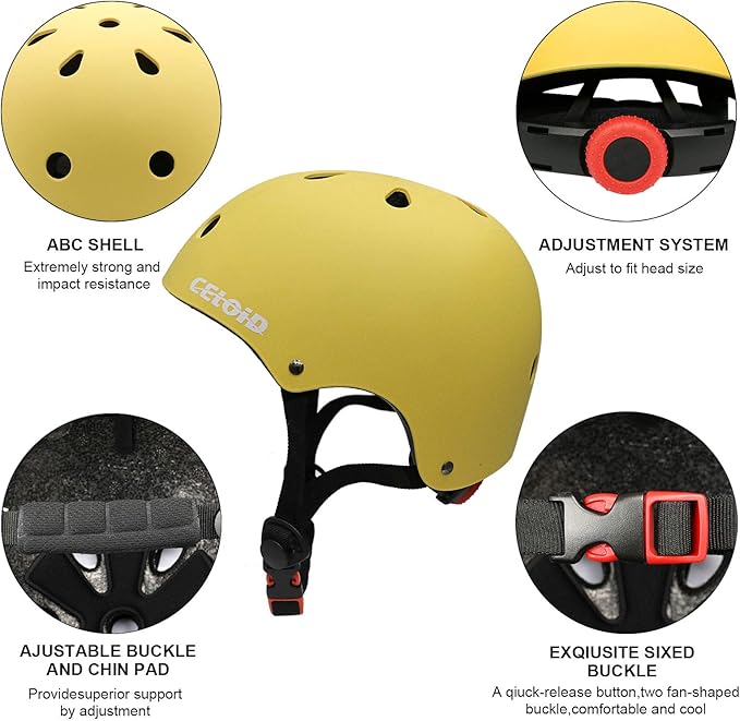 Kids Bike Helmet,Toddler Skateboard Helmets for Ages 2-3-5-8-14 Years Boys Girls,Adjustable Multi-Sport Bicycle Skateboarding Football Roller Skating Scooter Rollerblade Balance Bike Helmet