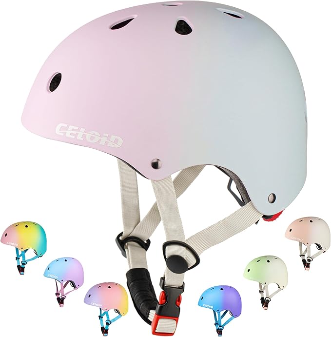 Kids Bike Helmet,Toddler Skateboard Helmets for Ages 2-3-5-8-14 Years Boys Girls,Adjustable Multi-Sport Bicycle Skateboarding Football Roller Skating Scooter Rollerblade Balance Bike Helmet