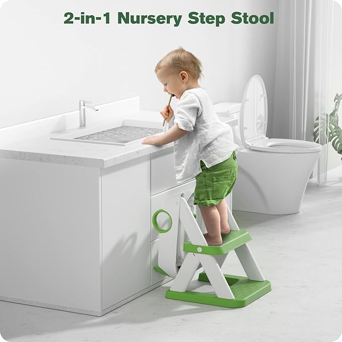 Potty Training Seat, Upgrade Toddler Toilet Seat for Kids Boys Girls, 2 in 1 Potty Training Toilet for Kids, Splash Guard Anti-Slip Pad Step Stool(Upgraded Cushion)