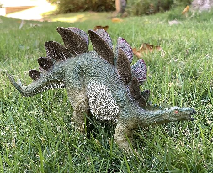 Gemini&Genius Stegosaurus Dinosaur Toy Figure for Kids, Dinosaurs Action Figurine Dino Collection Dinosaur Model Toys for Boys and Girls 4-12 Years Old(Green)