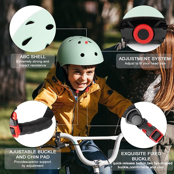 Kids Bike Helmet,Toddler Skateboard Helmets for Ages 2-3-5-8-14 Years Boys Girls,Adjustable Multi-Sport Bicycle Skateboarding Football Roller Skating Scooter Rollerblade Balance Bike Helmet
