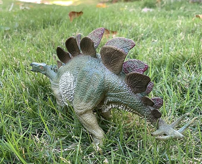 Gemini&Genius Stegosaurus Dinosaur Toy Figure for Kids, Dinosaurs Action Figurine Dino Collection Dinosaur Model Toys for Boys and Girls 4-12 Years Old(Green)