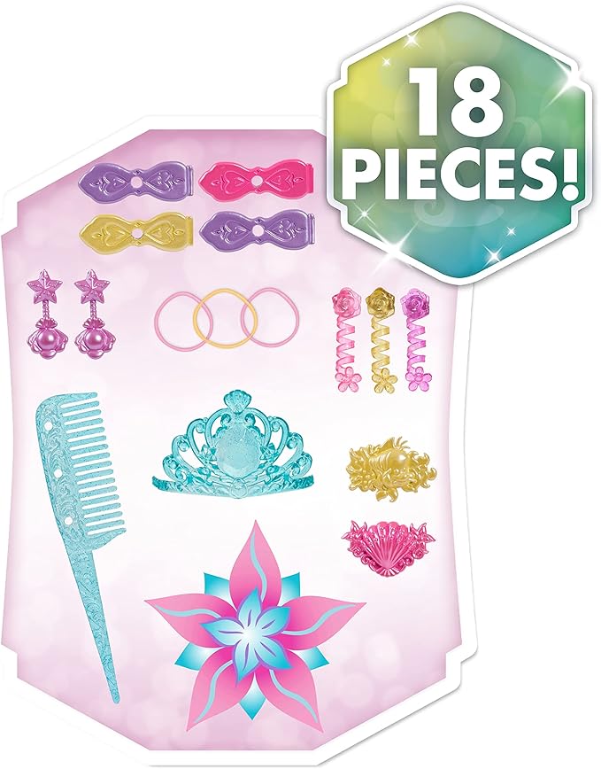 Disney Princess Ariel Styling Head, 18-pieces, Pretend Play, Kids Toys for Ages 3 Up by Just Play