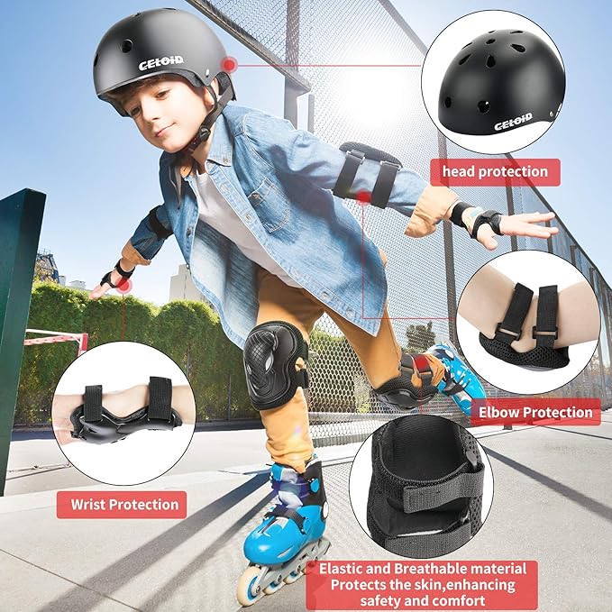 Kids Bike Helmet,Toddler Skateboard Helmets for Ages 2-3-5-8-14 Years Boys Girls,Adjustable Multi-Sport Bicycle Skateboarding Football Roller Skating Scooter Rollerblade Balance Bike Helmet