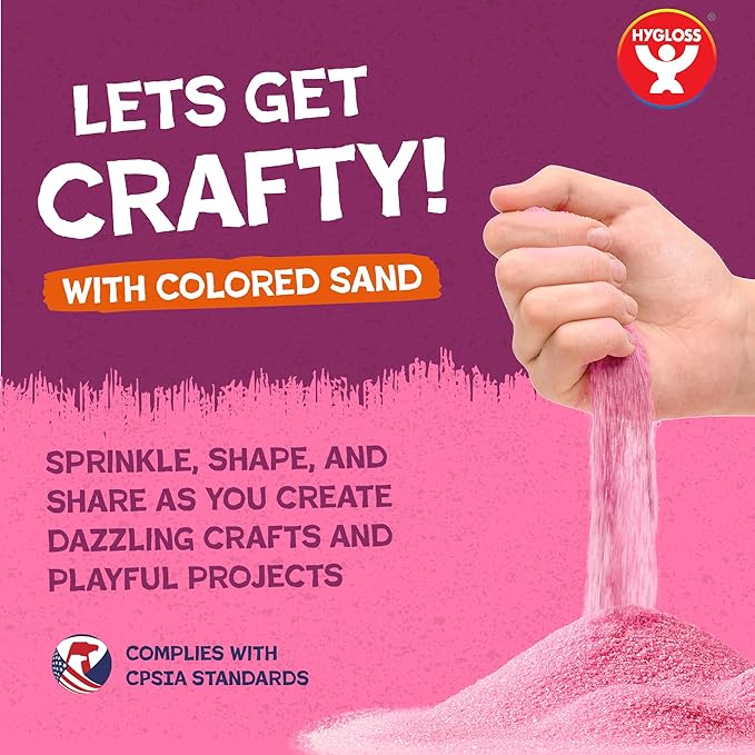 Hygloss Colored Play Sand – 15 lb Black Craft Sand for Sand Art, Christmas Gifts & Decorations, DIY Projects, Classroom Activities, and Plant Décor – Fine, Non-Toxic Sand, Safe for Kids Ages 3+