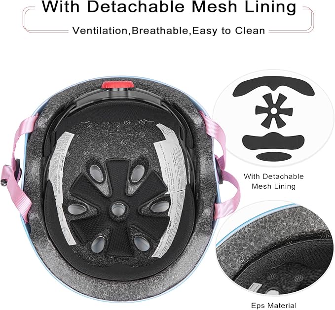 Kids Bike Helmet,Toddler Skateboard Helmets for Ages 2-3-5-8-14 Years Boys Girls,Adjustable Multi-Sport Bicycle Skateboarding Football Roller Skating Scooter Rollerblade Balance Bike Helmet