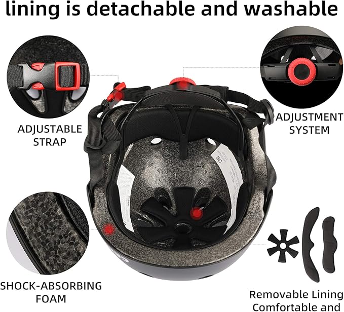 Kids Bike Helmet,Toddler Skateboard Helmets for Ages 2-3-5-8-14 Years Boys Girls,Adjustable Multi-Sport Bicycle Skateboarding Football Roller Skating Scooter Rollerblade Balance Bike Helmet