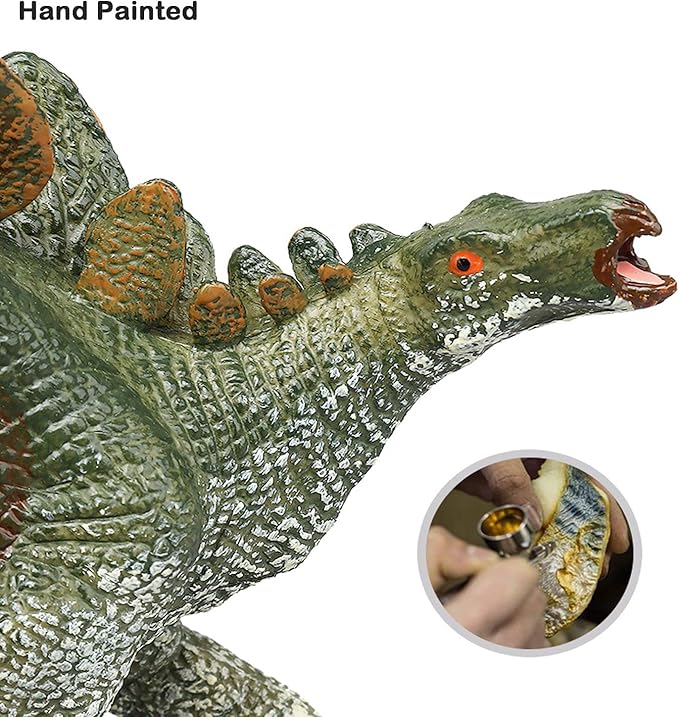 Gemini&Genius Stegosaurus Dinosaur Toy Figure for Kids, Dinosaurs Action Figurine Dino Collection Dinosaur Model Toys for Boys and Girls 4-12 Years Old(Green)