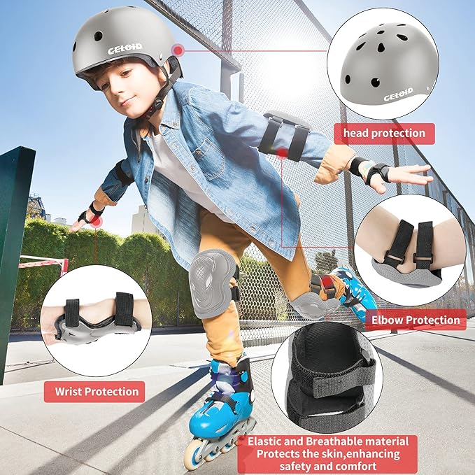 Kids Bike Helmet,Toddler Skateboard Helmets for Ages 2-3-5-8-14 Years Boys Girls,Adjustable Multi-Sport Bicycle Skateboarding Football Roller Skating Scooter Rollerblade Balance Bike Helmet