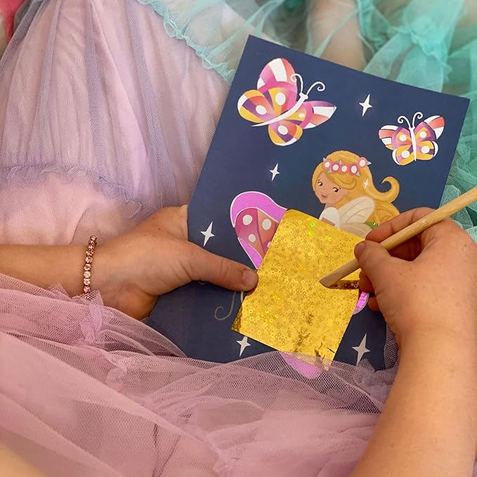 Tiger Tribe: Foil Art - Fairy - Activity Set, Foil Sheets, Magical Themed Art Cards, Create Holographic Scenes, Kids Ages 5+