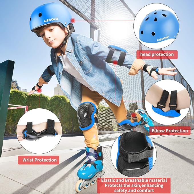 Kids Bike Helmet,Toddler Skateboard Helmets for Ages 2-3-5-8-14 Years Boys Girls,Adjustable Multi-Sport Bicycle Skateboarding Football Roller Skating Scooter Rollerblade Balance Bike Helmet